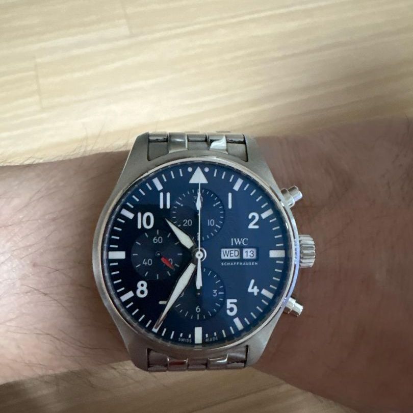 IWC 파일럿 워치 크로노그래프 41 IW388102 착용샷 9