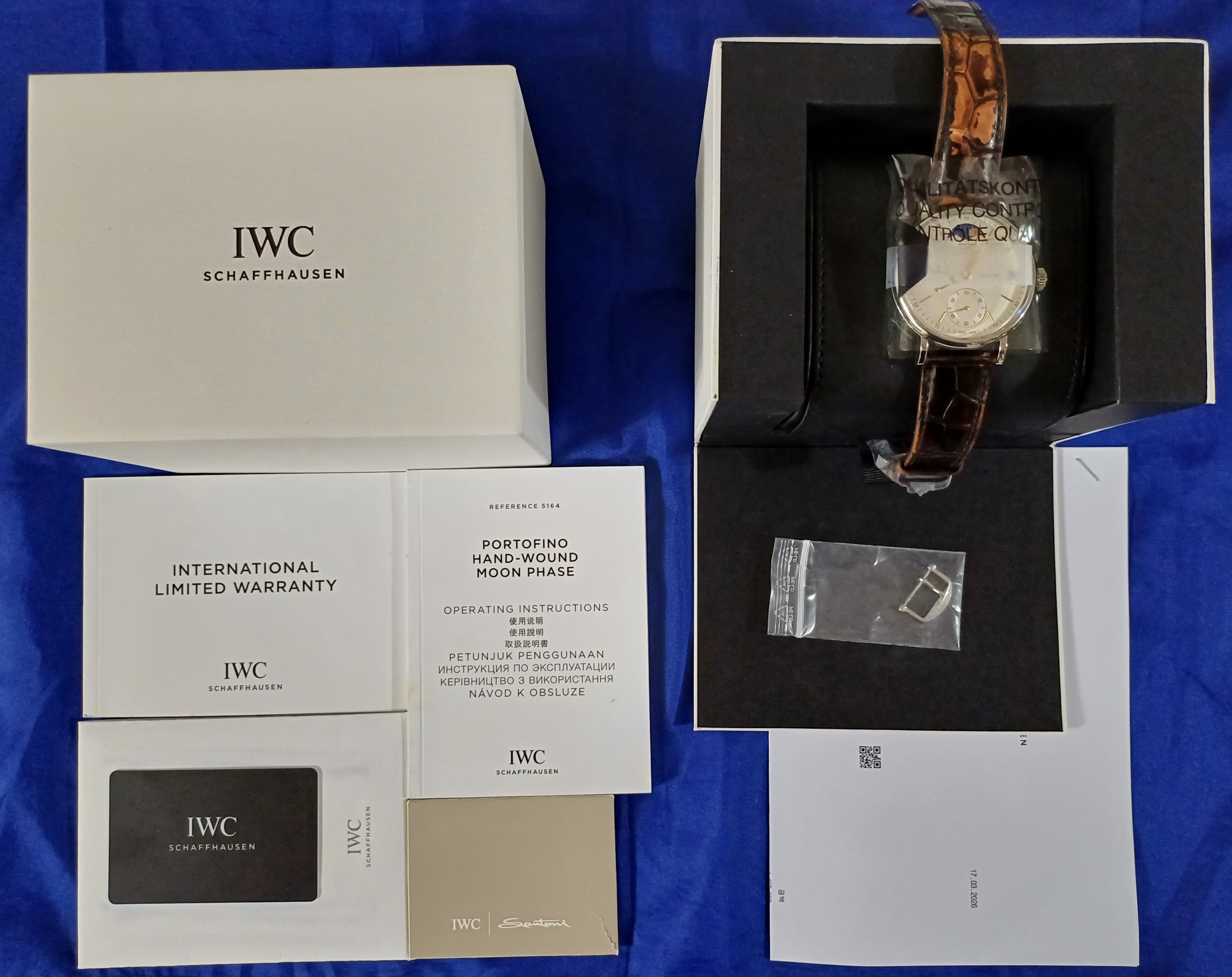 IWC 포르토피노 핸드 와인드 문 페이즈 IW516401 - 1
