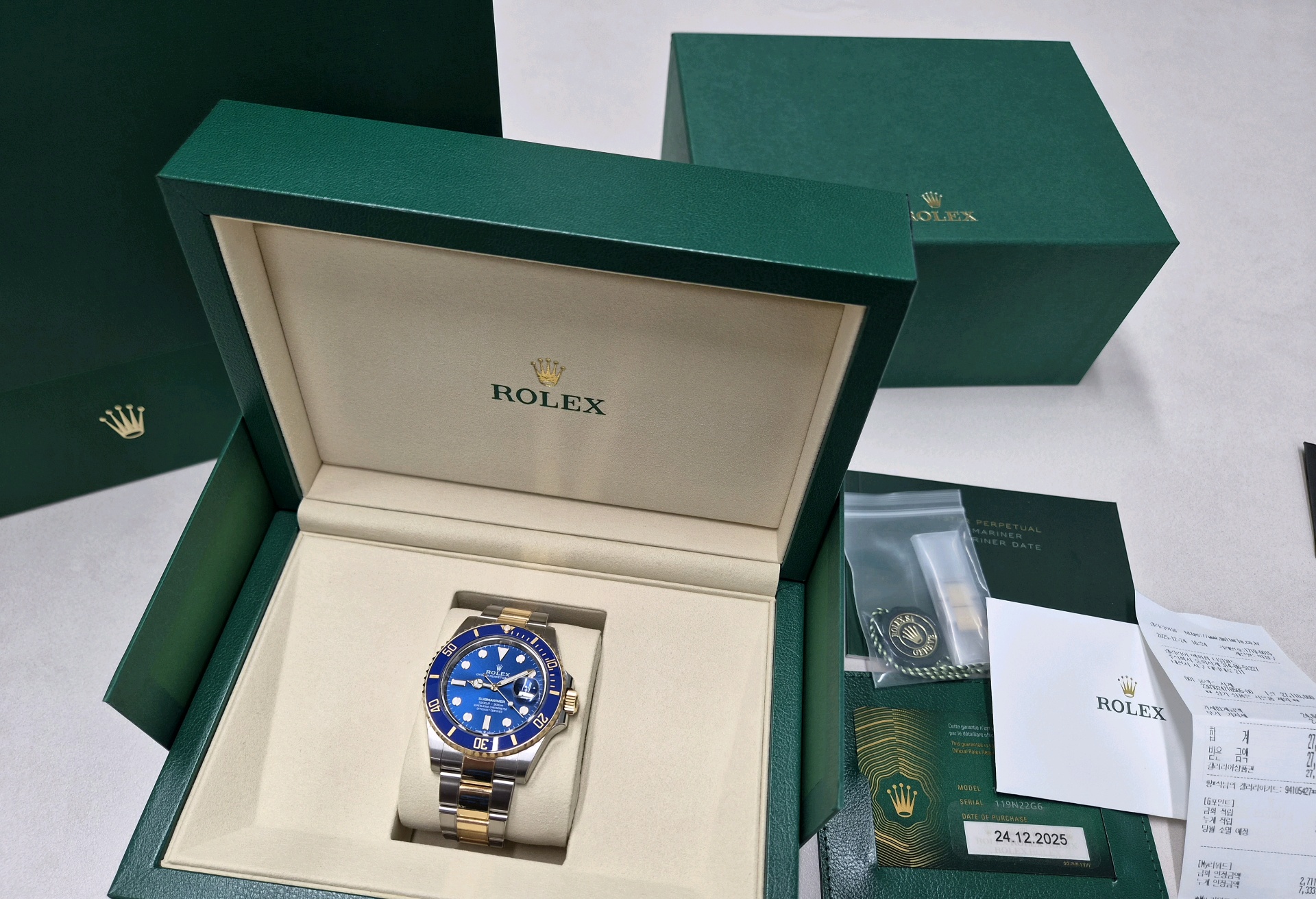 롤렉스 서브마리너 데이트 126613LB 중고 2025년식 판매자 등록 이미지 2