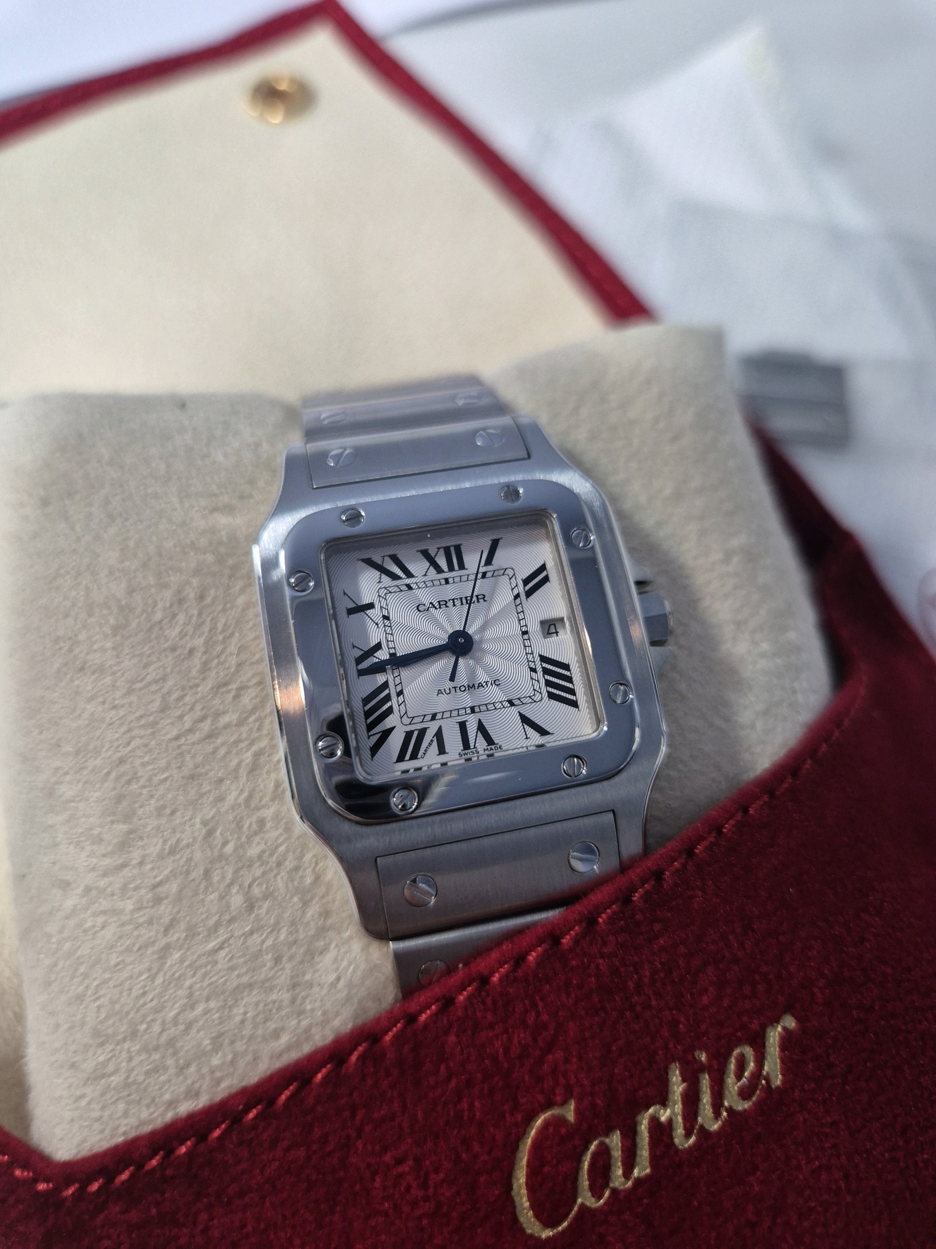 까르띠에 산토스 갈베 LM W20055D6 중고