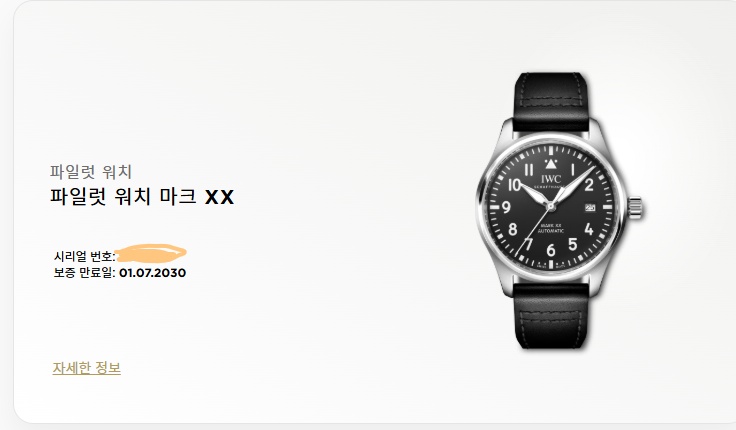 IWC 파일럿 워치 마크 XX IW328201 중고 2022년식 판매자 등록 이미지 14