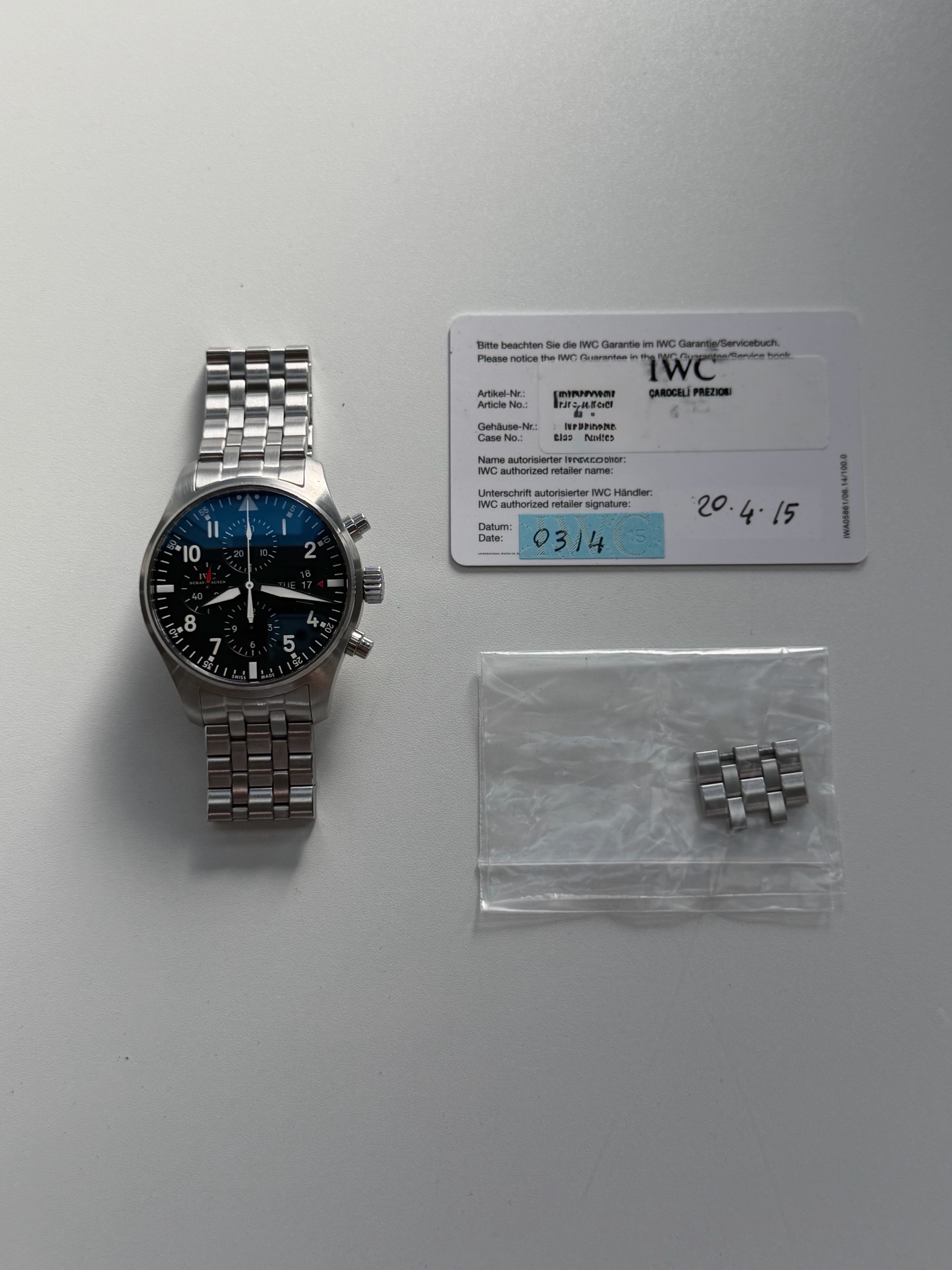 IWC 파일럿 워치 크로노그래프 IW377704 중고 2015년식 판매자 등록 이미지 9