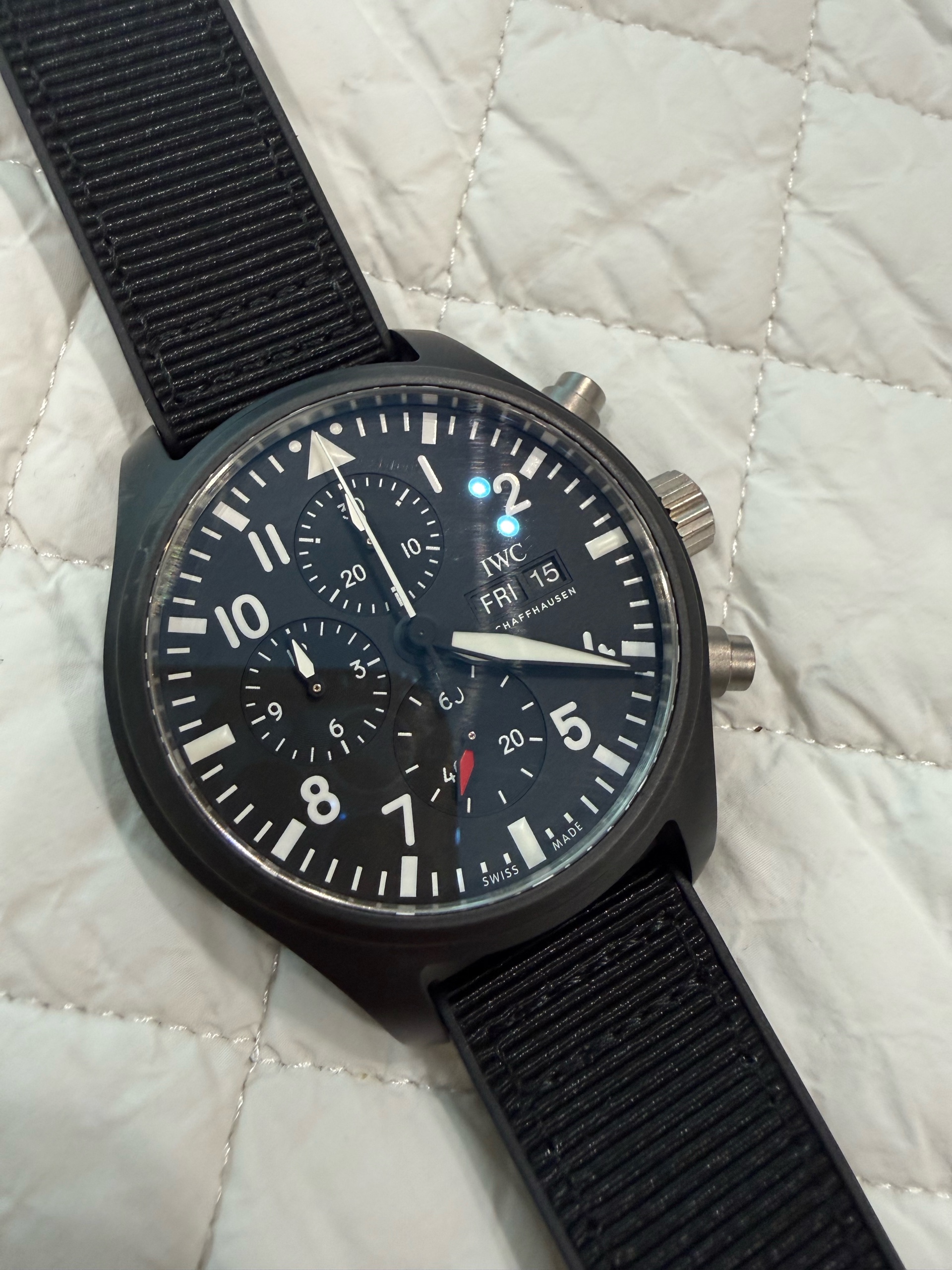 IWC 파일럿 워치 크로노그래프 '탑건' IW389101 중고 2020년식