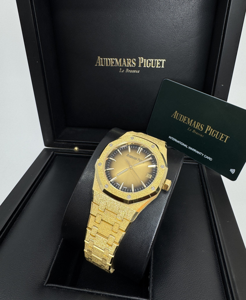 Audemars Piguet Royal Oak Frosted Gold Selfwinding 15550BA.GG.1356BA.01 中古 2026年式 판매자 등록 이미지 3