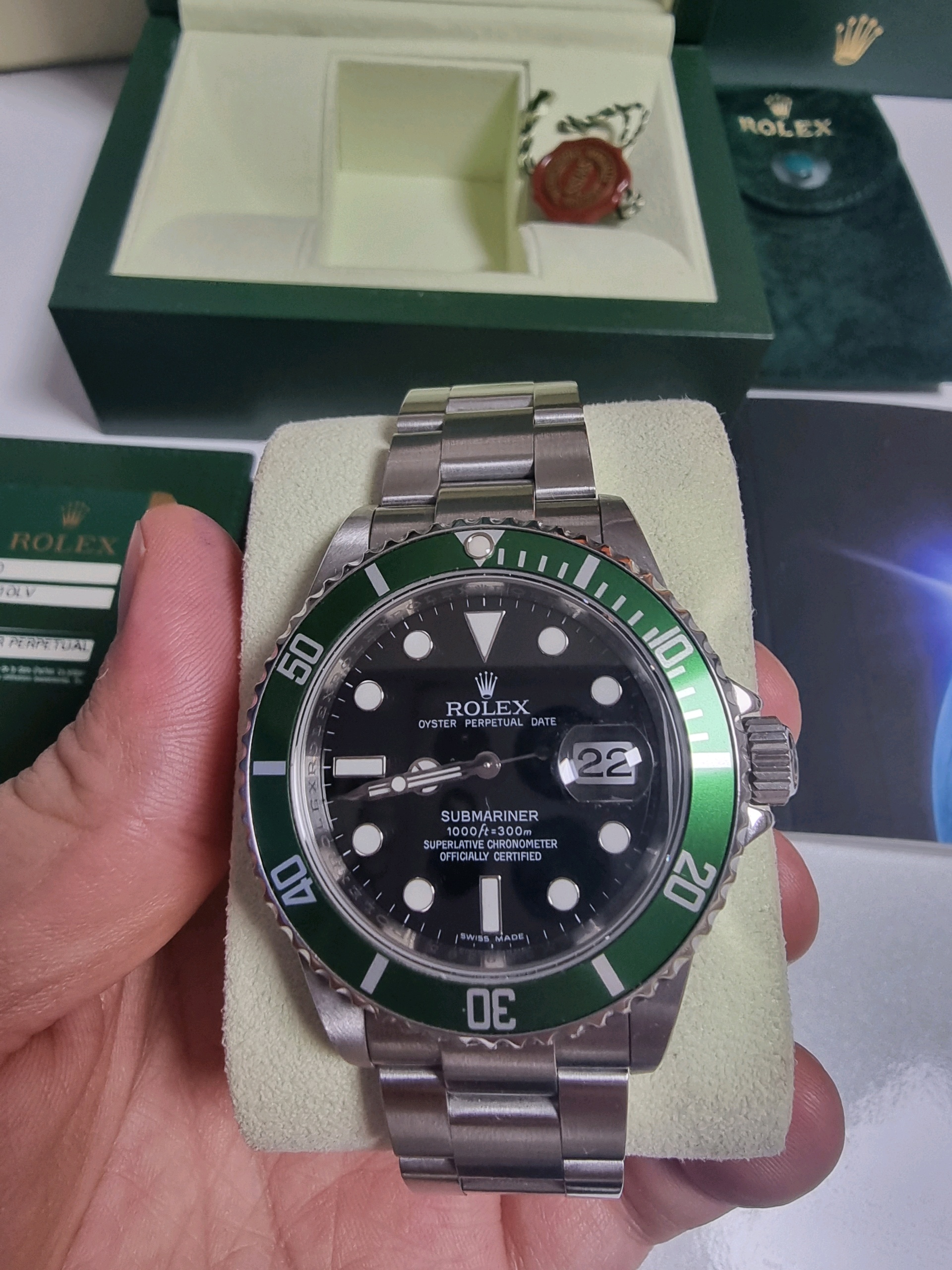롤렉스 서브마리너 데이트 16610LV 중고 2008년식 판매자 등록 이미지 2