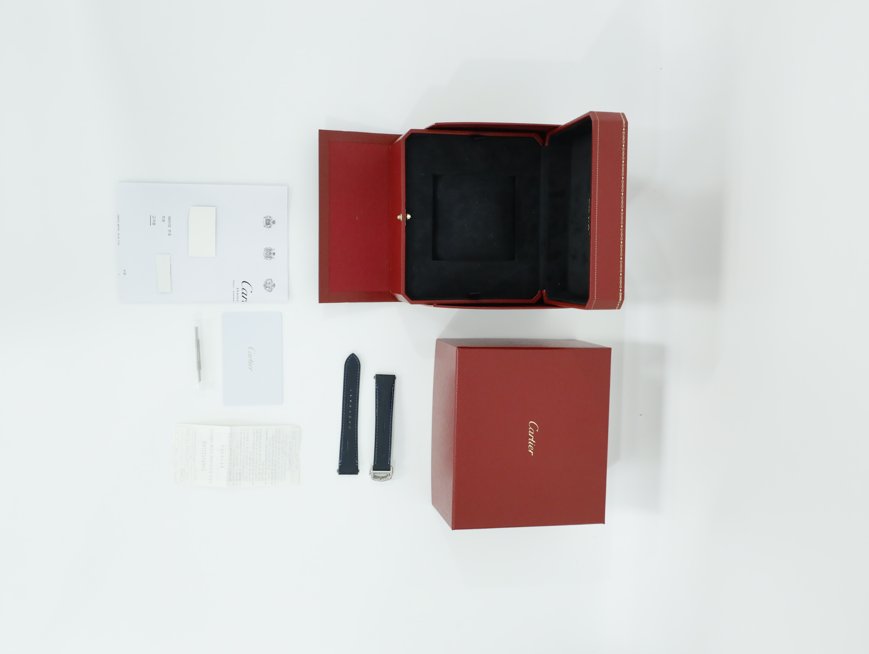 까르띠에 산토스 MM WSSA0063 중고 2026년식 풀패키지샷