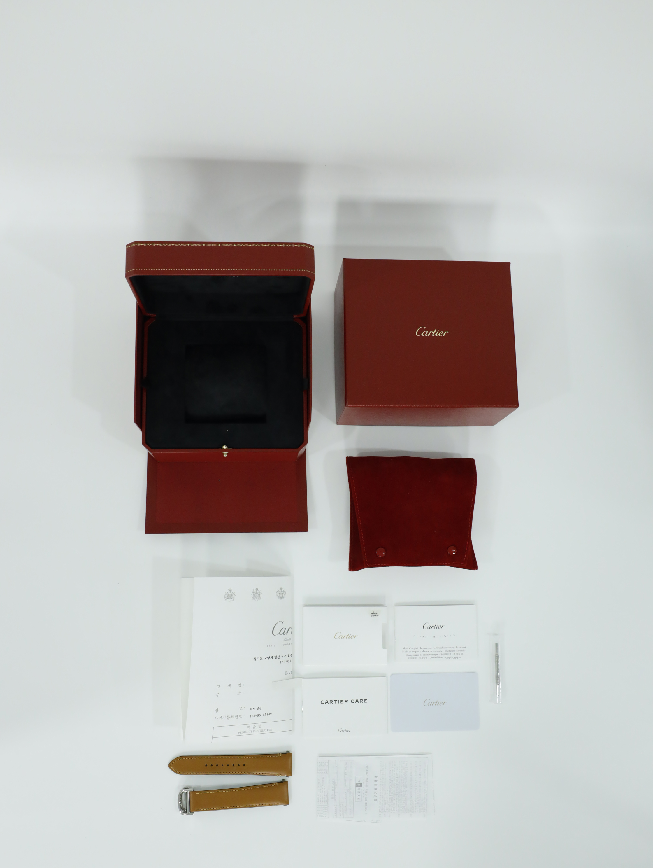 까르띠에 산토스 LM WSSA0018 중고 2025년식 풀패키지샷