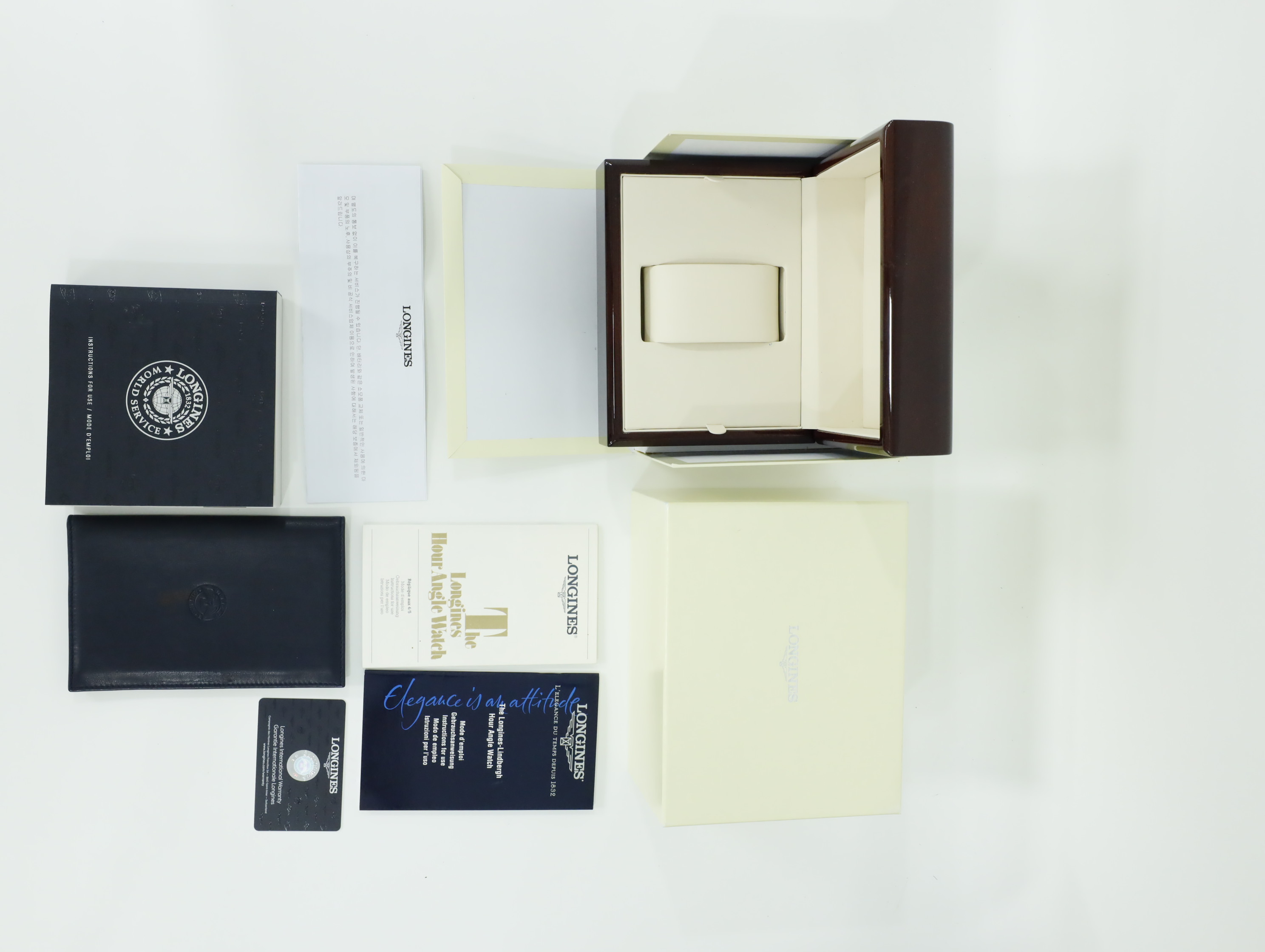 Longines Lindbergh Hour Angle L2.601.4.11.2 Used 2021 풀패키지샷