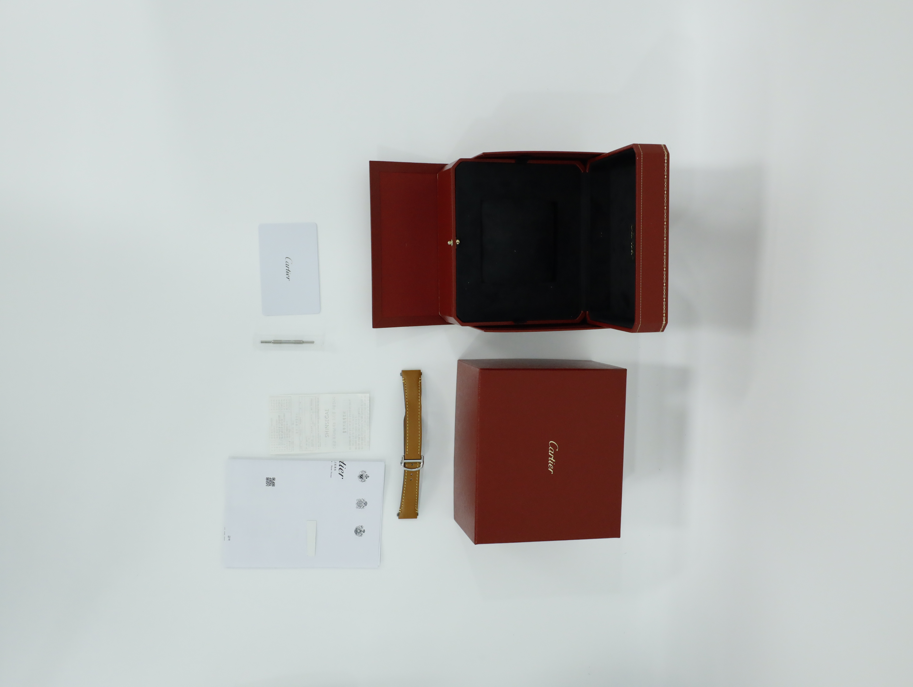 까르띠에 산토스 MM WSSA0029 중고 2024년식 풀패키지샷