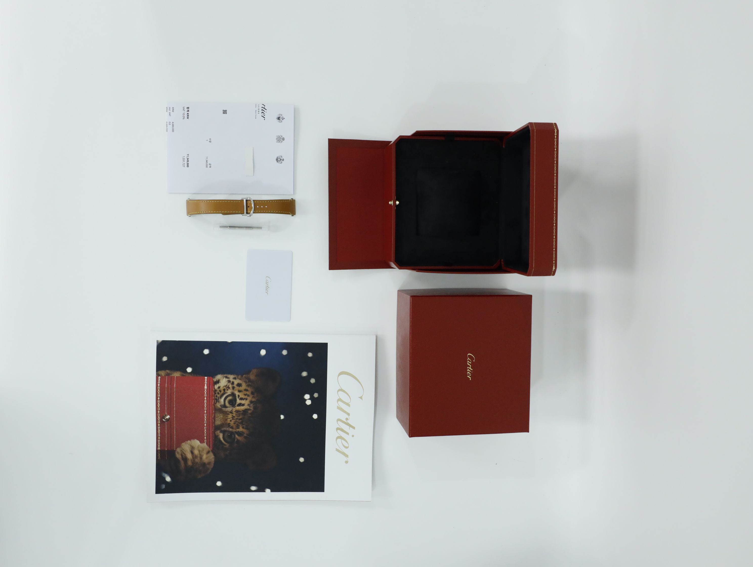 까르띠에 산토스 MM WSSA0029 중고 2026년식 풀패키지샷