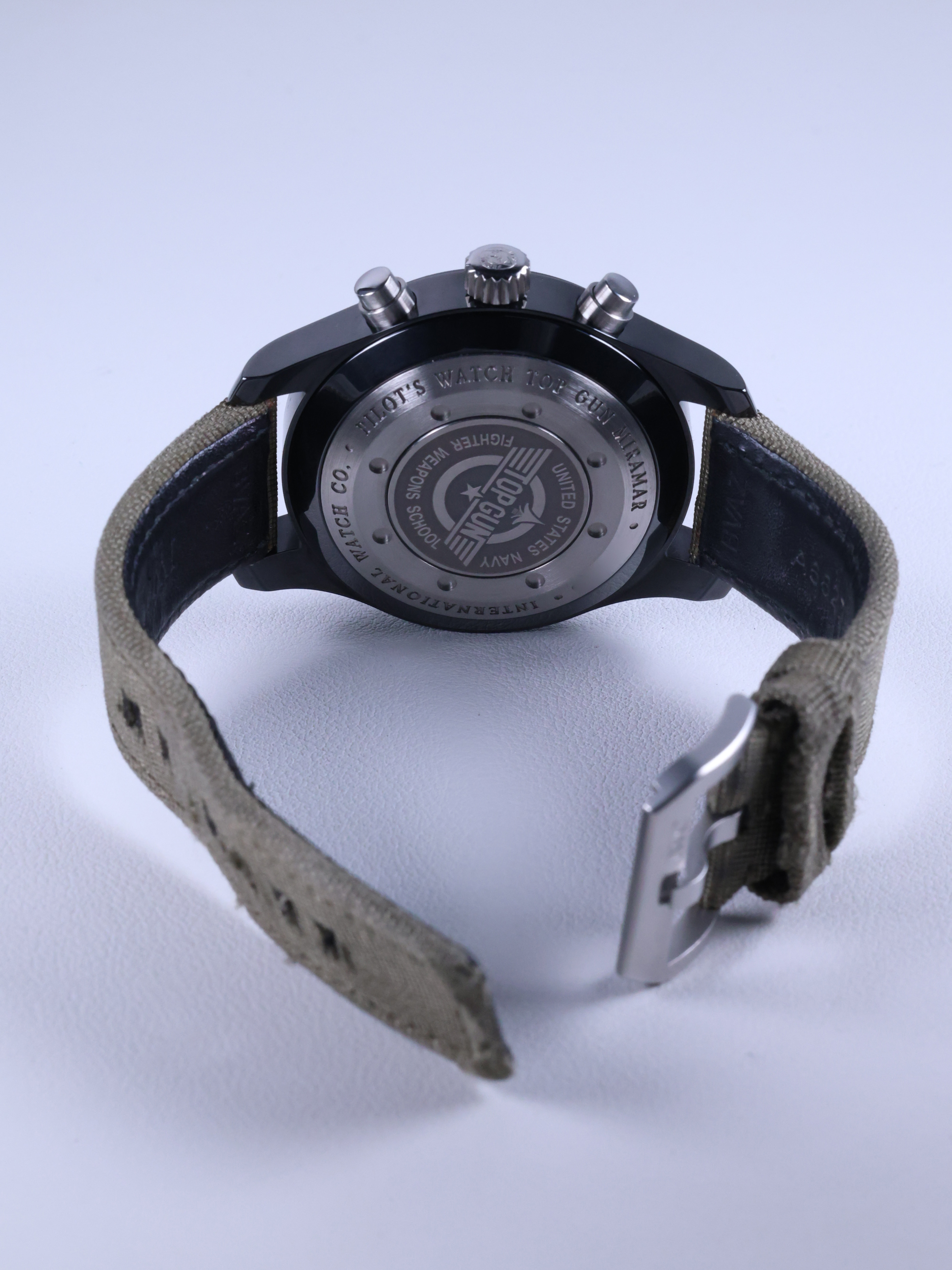 IWC 파일럿 워치 탑건 크로노그래프 미라마 IW388002 중고 2015년식 후면(전체)