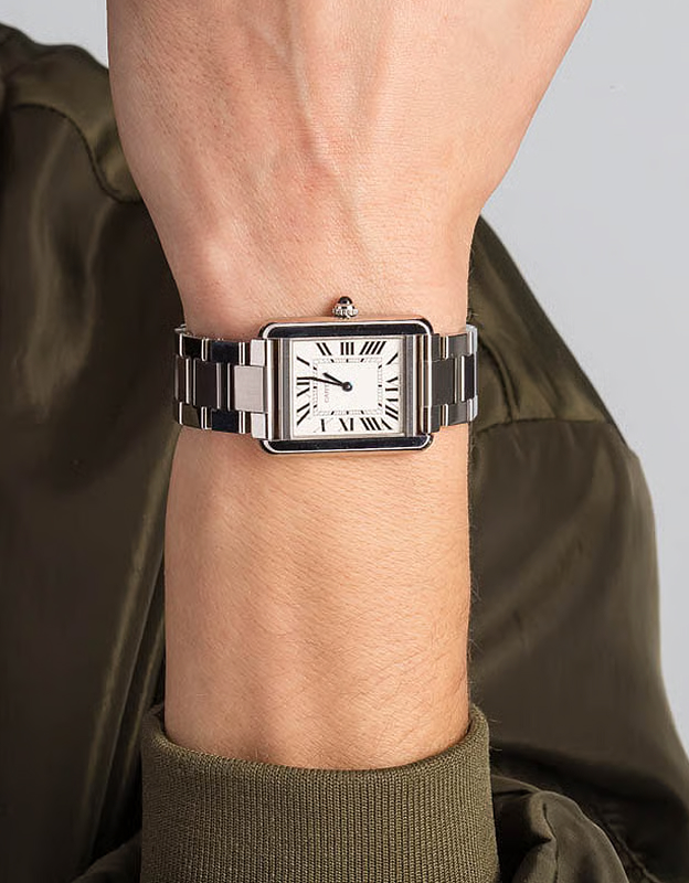 Cartier Tank Solo Steel <br>
©
https://www.bobswatches.com