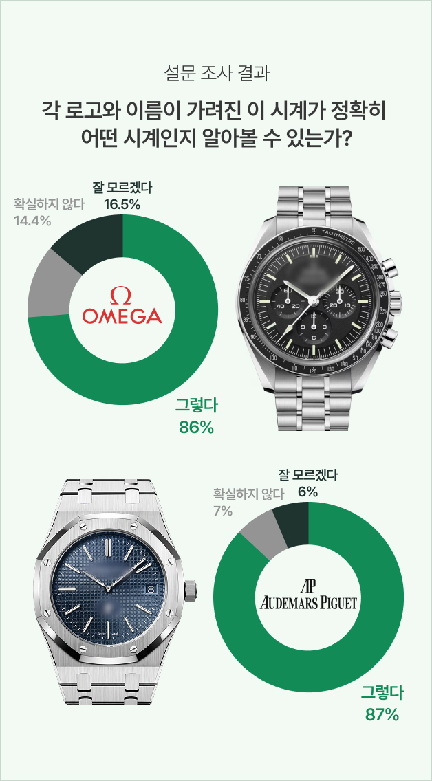 Awareness of watch brands and models<br> High awareness of Audemars Piguet Royal Oak.<br><br>© Watch Terminal