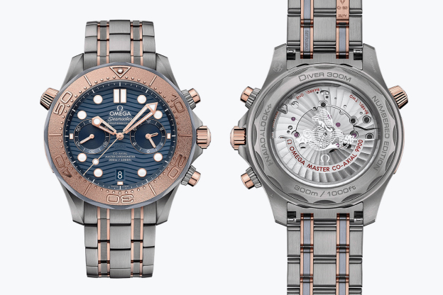 The new Omega Seamaster Diver 300M Chronograph <br>Titanium, Tantalum and Gold <br>(Ref. 210.60.44.51.03.001)<br>
© https://monochrome-watches.com
