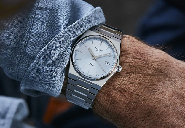 <b>Tissot PRX Powermatic 80 - Light Blue</b>
<Br>https://timeandtidewatches.com