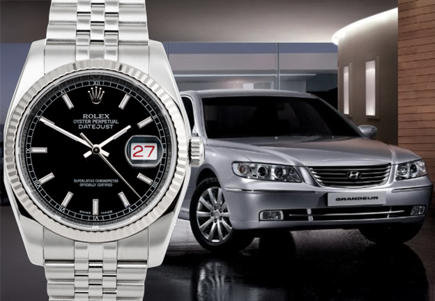 4세대 그랜저, 슈퍼(맥시) 케이스 데이트저스트 ref. 116234<br/>© Hyundai, Autoview, Watch Club